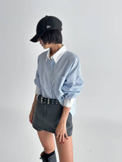 【初秋必備直紋恤衫💙】Basic Striped Shirt