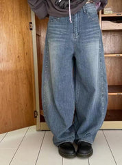 【人氣鉚釘彎刀牛仔褲】Viral Rivet Barrel Jeans