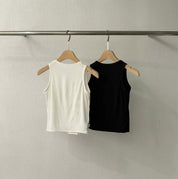 【✔️PAD｜鈕扣設計】Solid Button Padded Tank Top