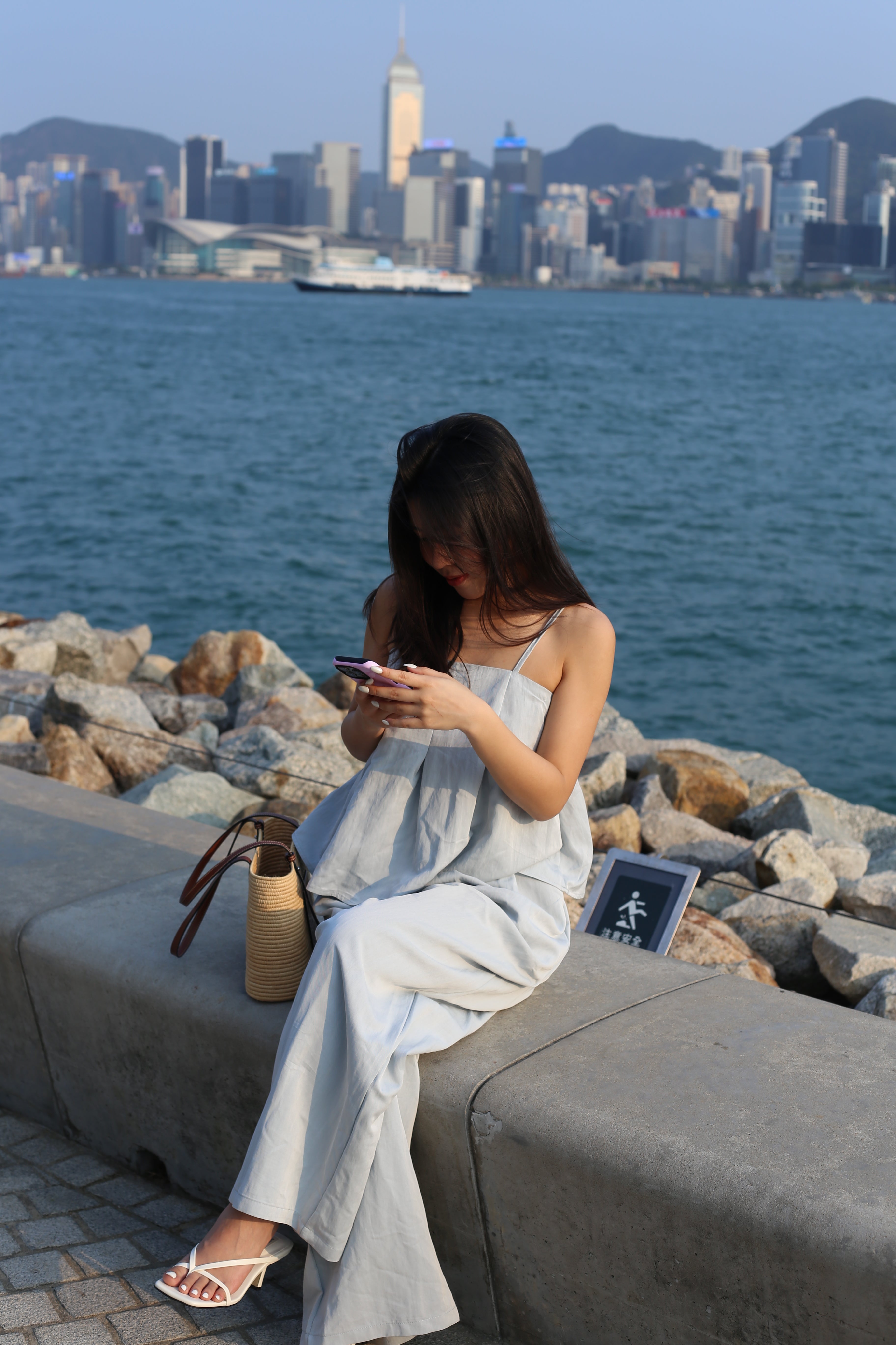 【超舒適慵懶渡假套裝】Solid Cami Top With Wide Leg Pants Set