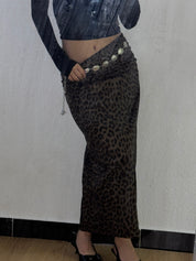 【大熱豹紋長裙！】Leopard Maxi Skirt