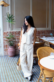 【顯腳長！知性直腳細條紋長褲】Striped Cozy Pants