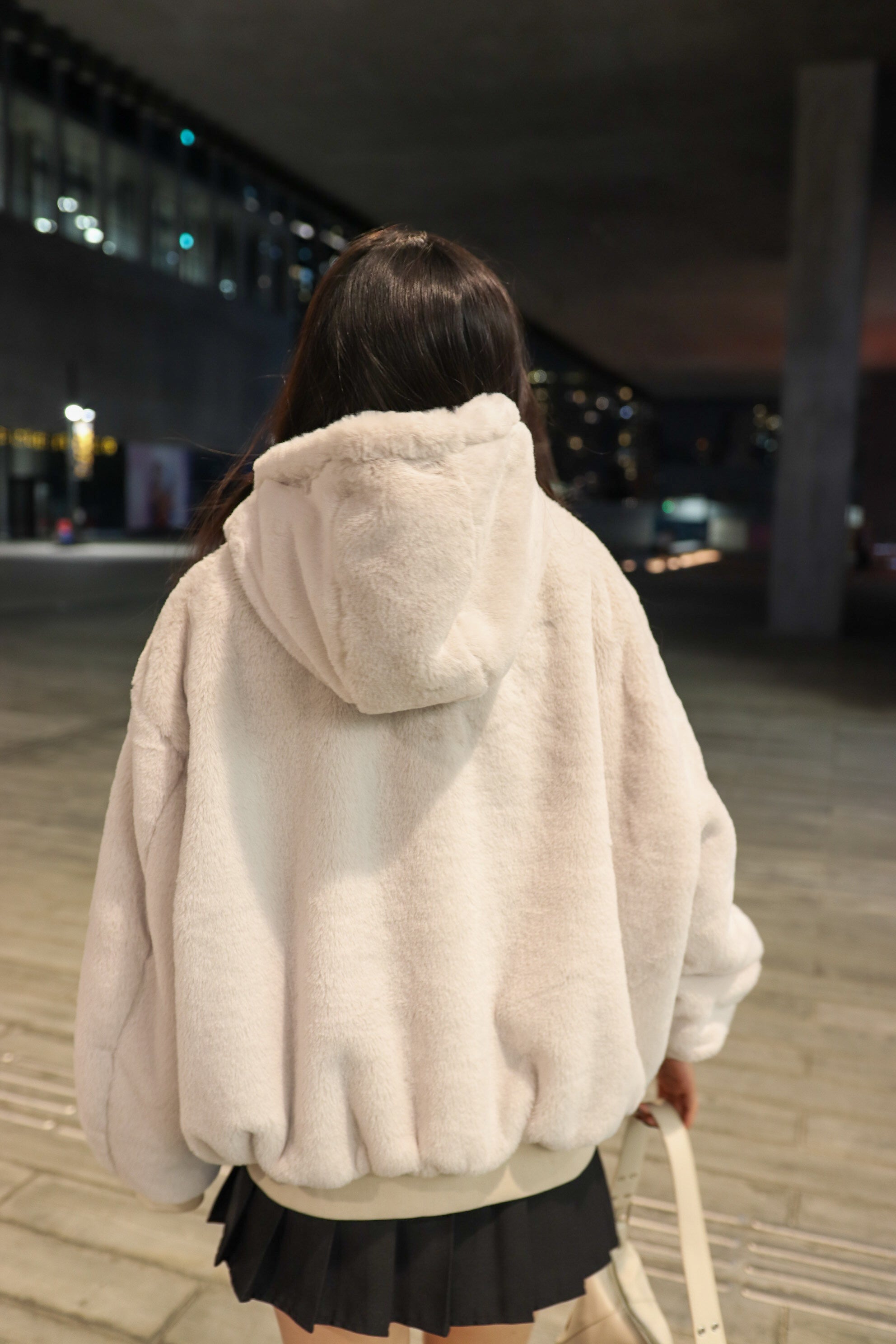 Double Faced Fluffy MA1 Jacket