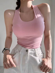 【✔️PAD｜$99超抵價！】Basic Solid Halter Padded Top