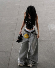 Bichan Strapless Polka dot Top