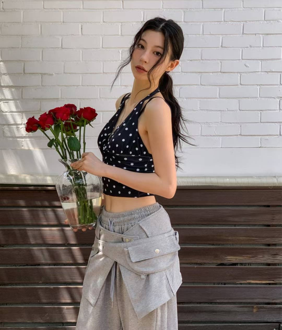 【波點Fans Assemble!!!】Dotty V Neck Crop Top