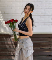 【波點Fans Assemble!!!】Dotty V Neck Crop Top
