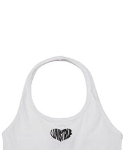 LUV IS TRUE SU LOGO HALTER NECK TOP