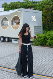 【歐美休閑感綁帶西褲】Casualuxe Wide Leg Suit Pants