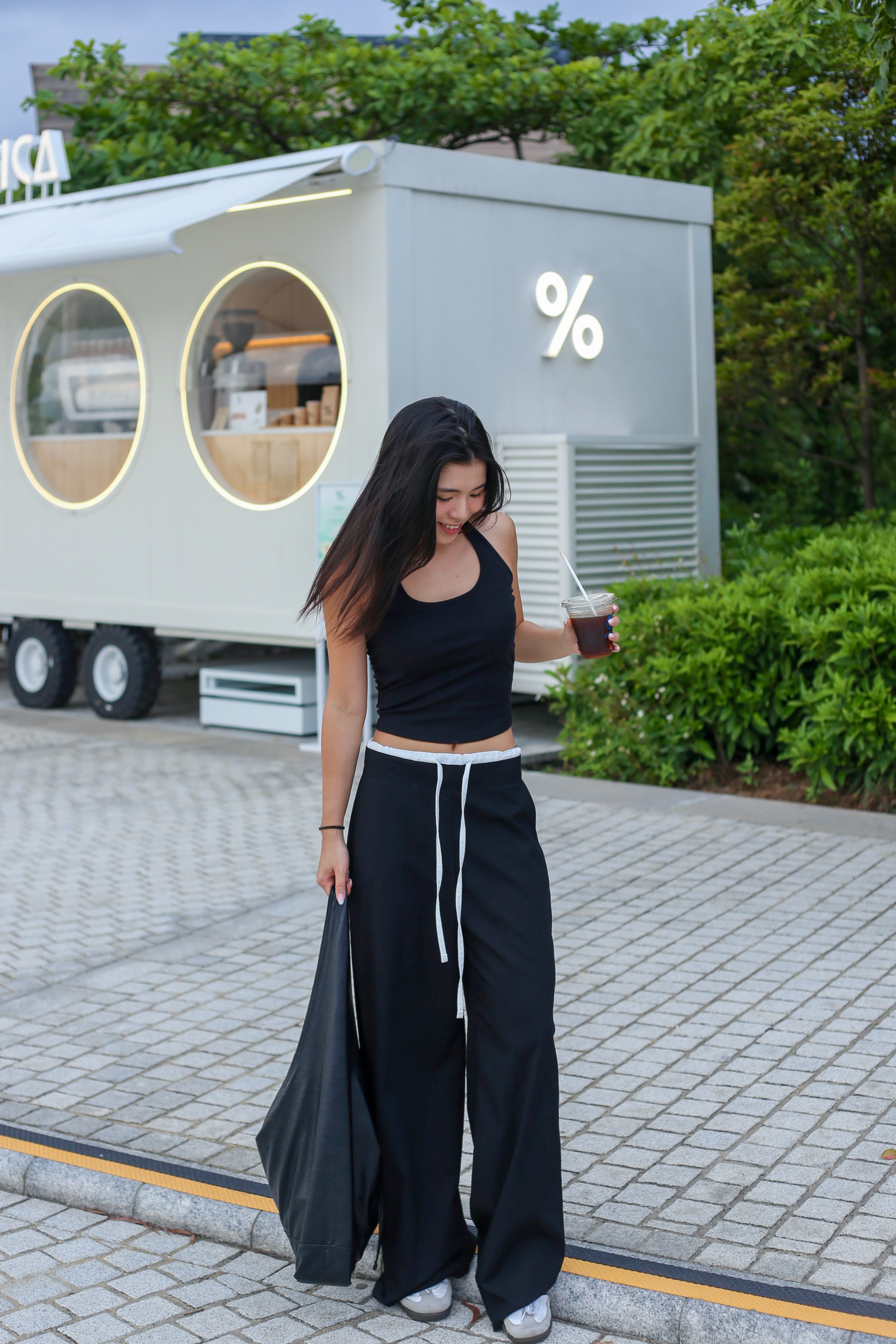 【歐美休閑感綁帶西褲】Casualuxe Wide Leg Suit Pants