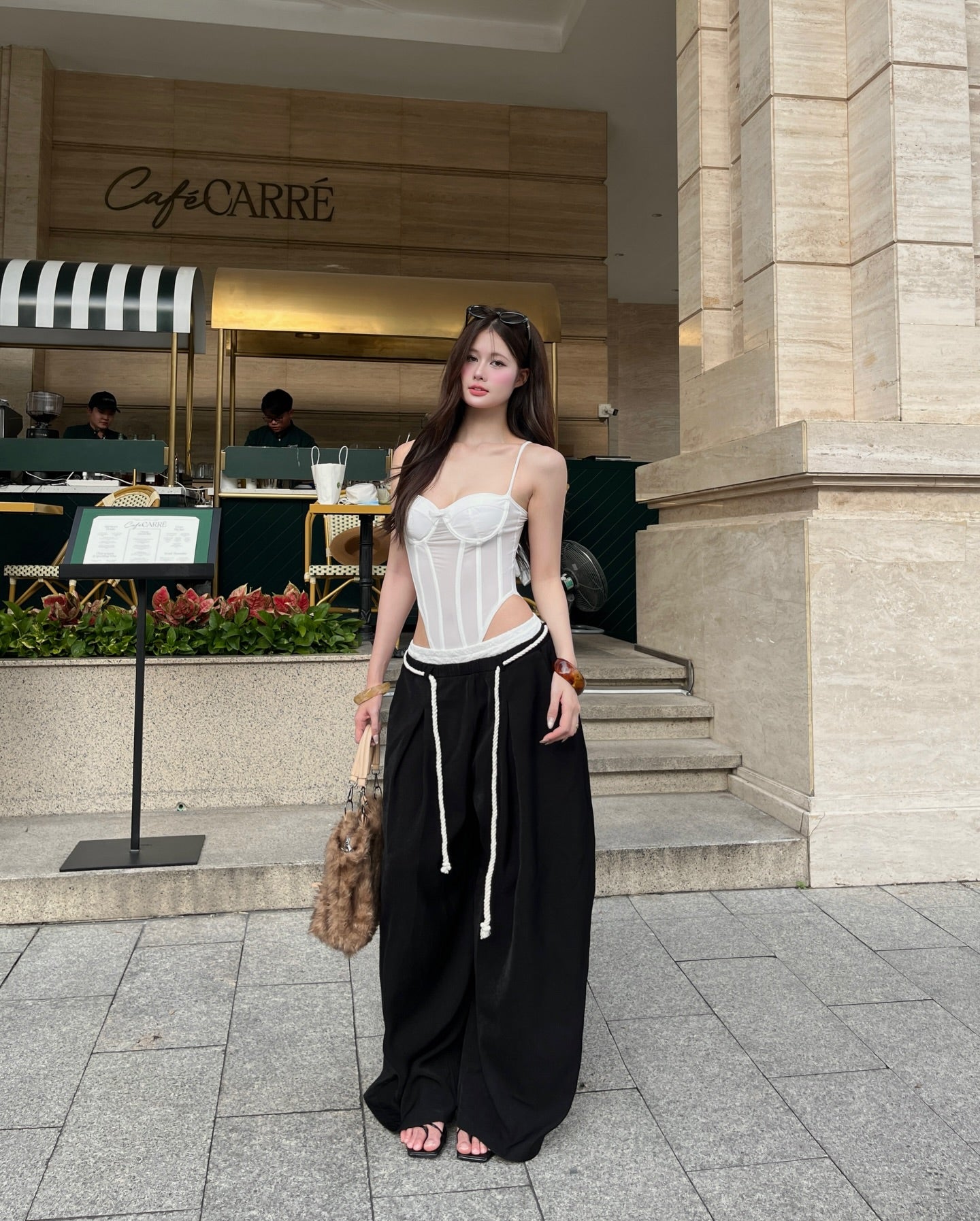 CABY lace wide leg pants