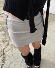 Drawstring Solid Mini Skirt