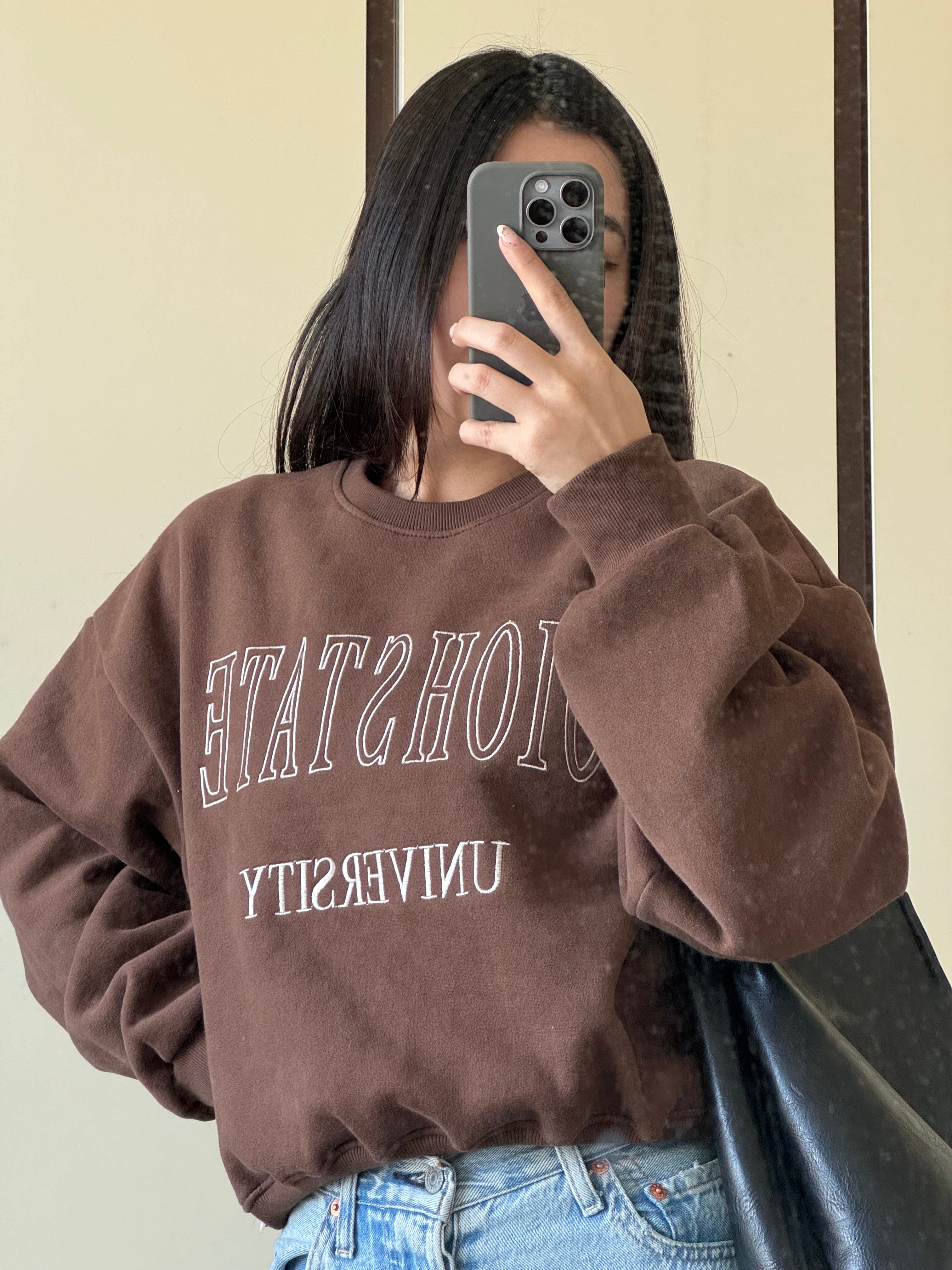 【含內絨！】Oiohstate University Crop Sweater