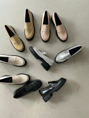 【韓國製造｜增高4cm】+4cm Basic Solid Loafers