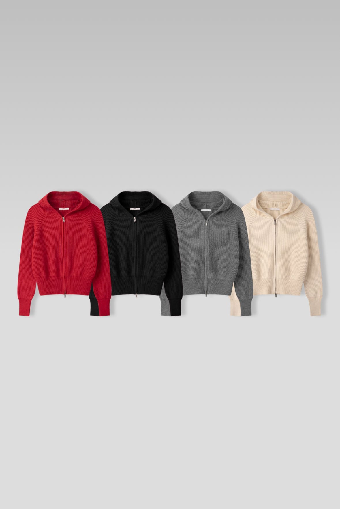 【衣櫃必備款】Solid Crop Knit Hoodie