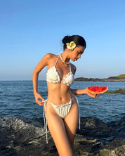 2-piece Ruffled Dotty Bikini(with pads)