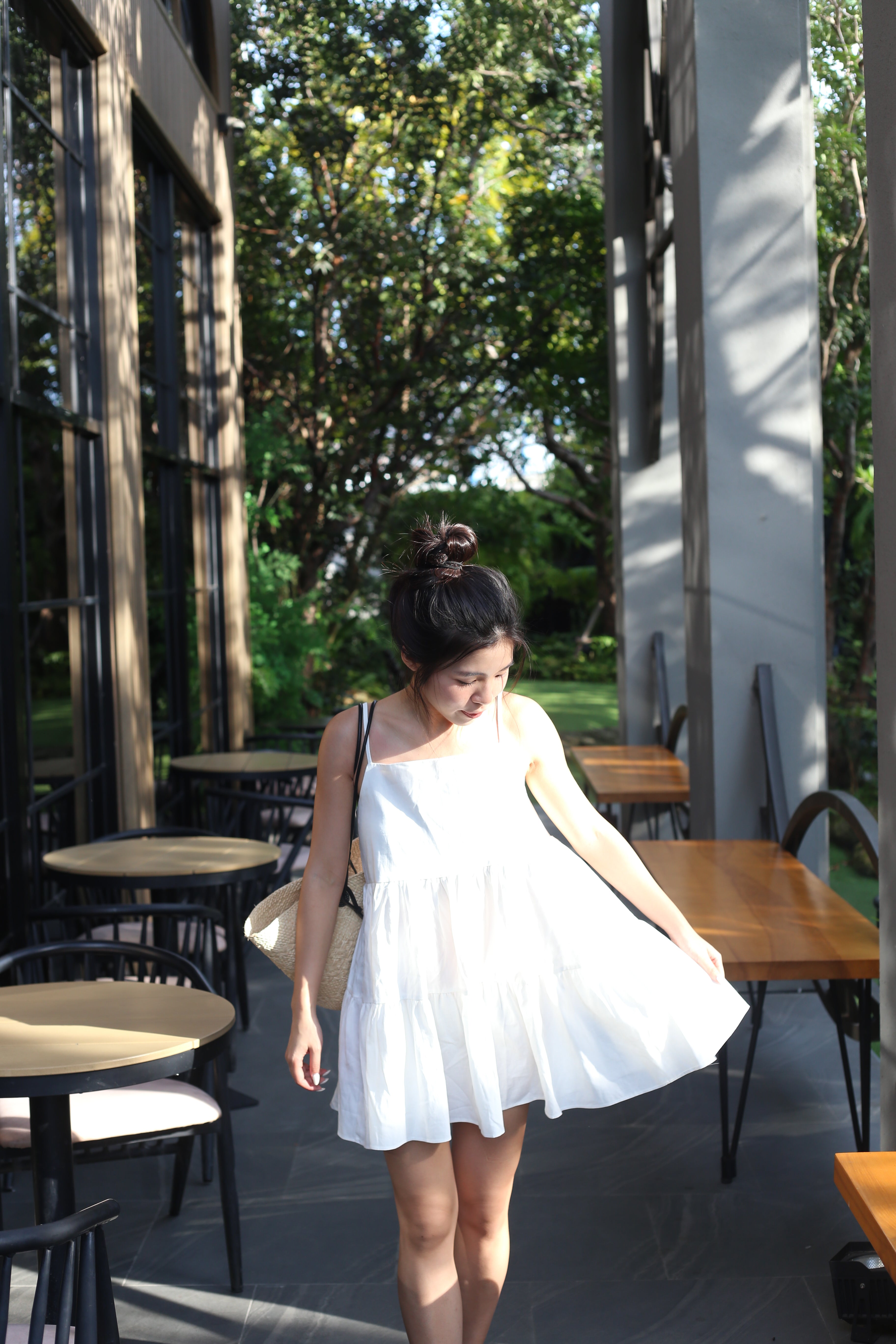 【背心蛋糕裙】Solid Ruffle Cami Mini Dress