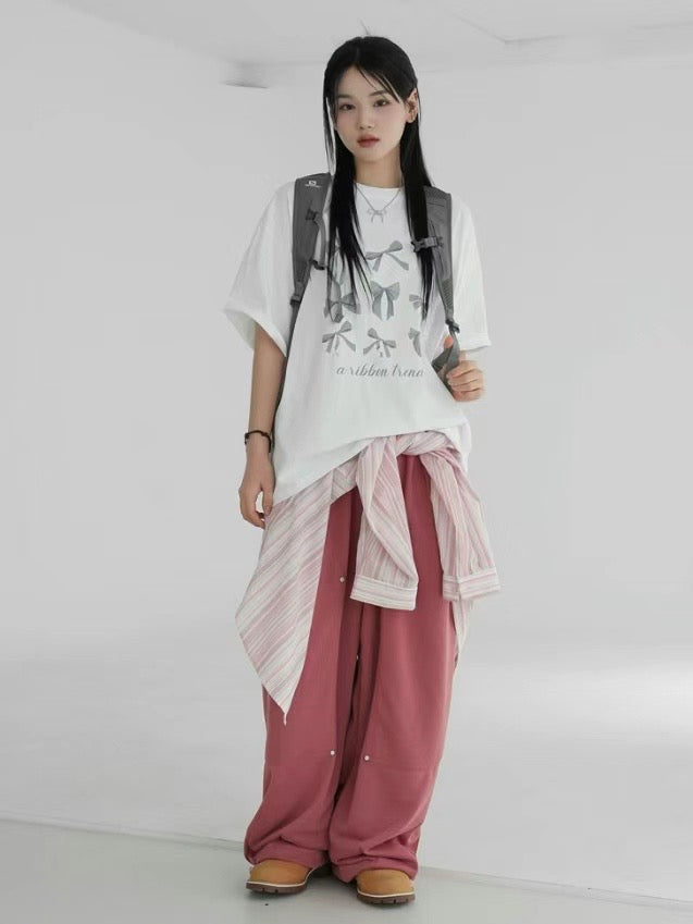 A Ribbon Trend Oversized T-Shirt