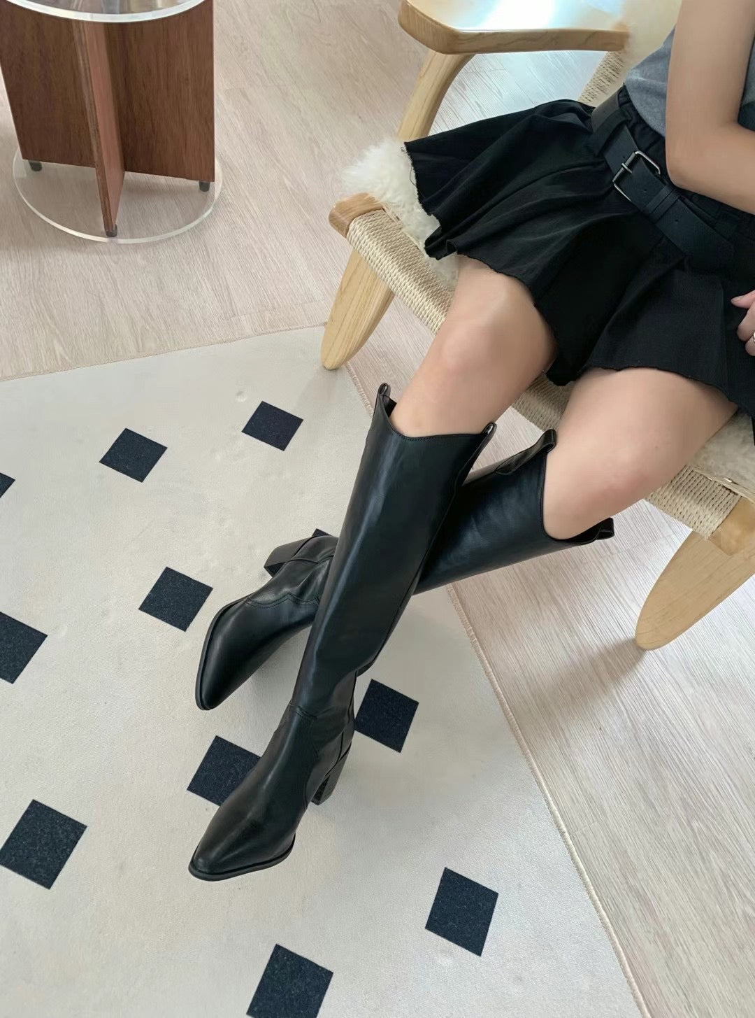 Arianne Solid Knee High Boots