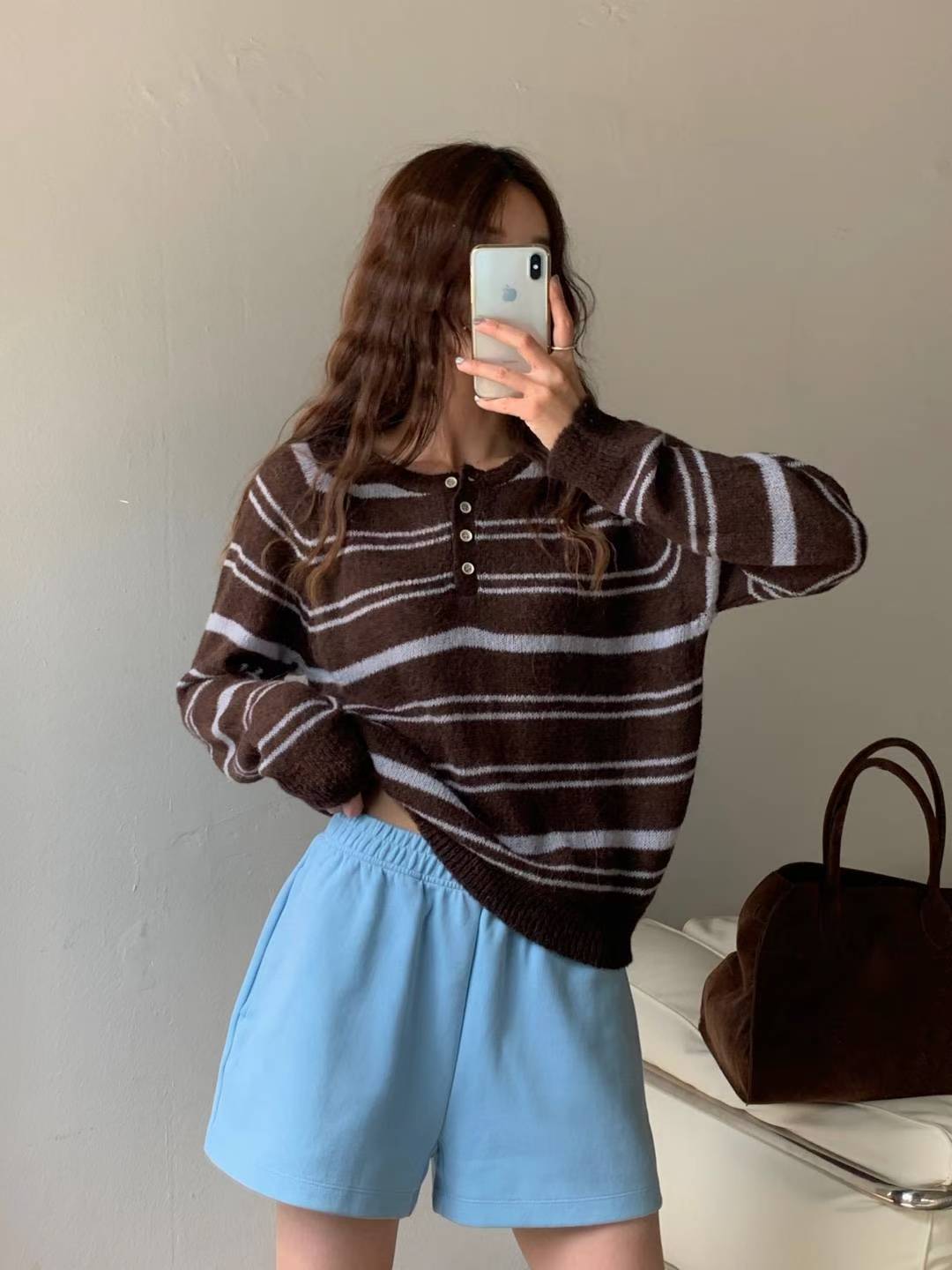 【秋冬必備｜透膚感Max！】See Through Striped Cardigan