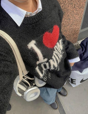 【情侶款】I love London Crew Neck Cardigan