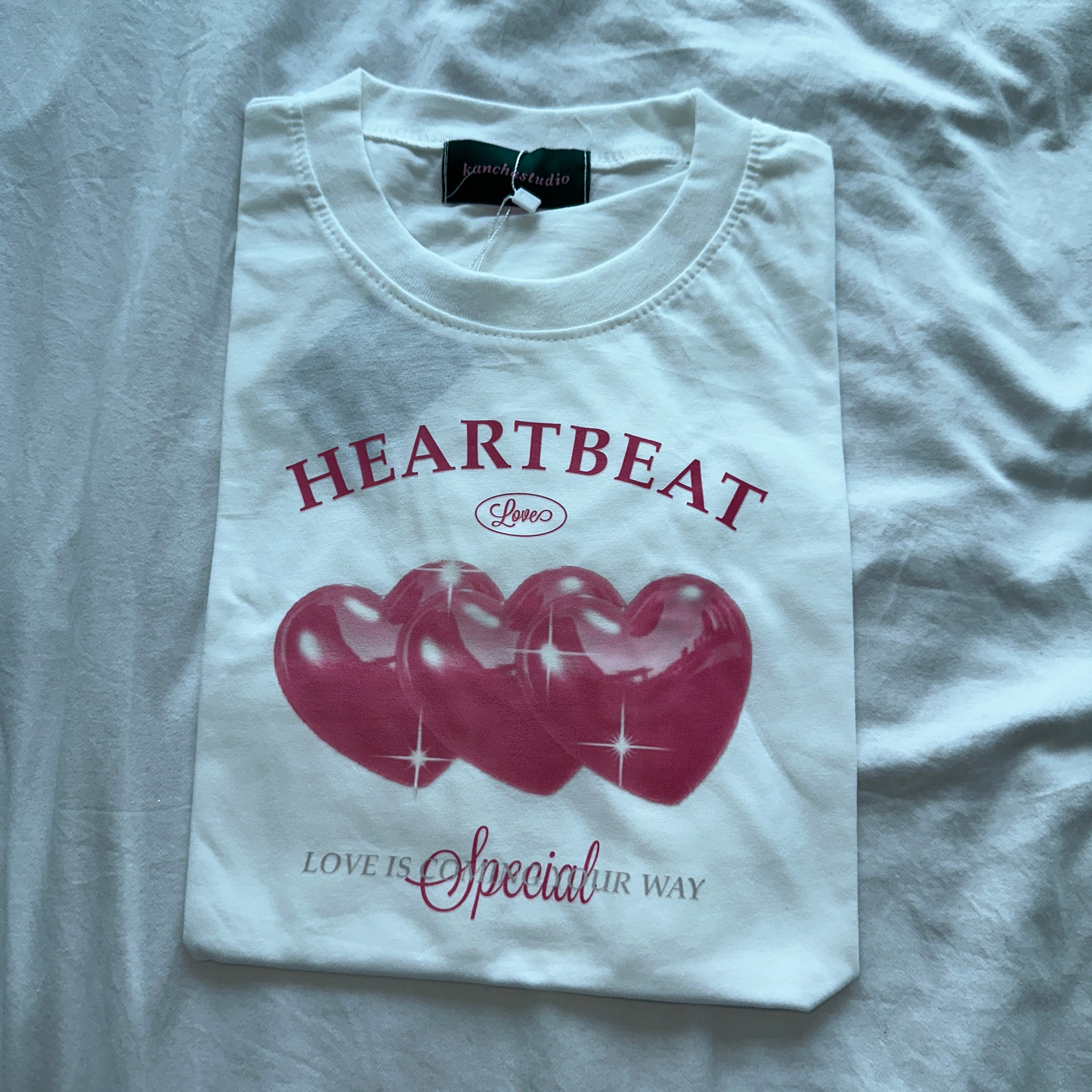 #T099 - Heartbeat Crop Tee