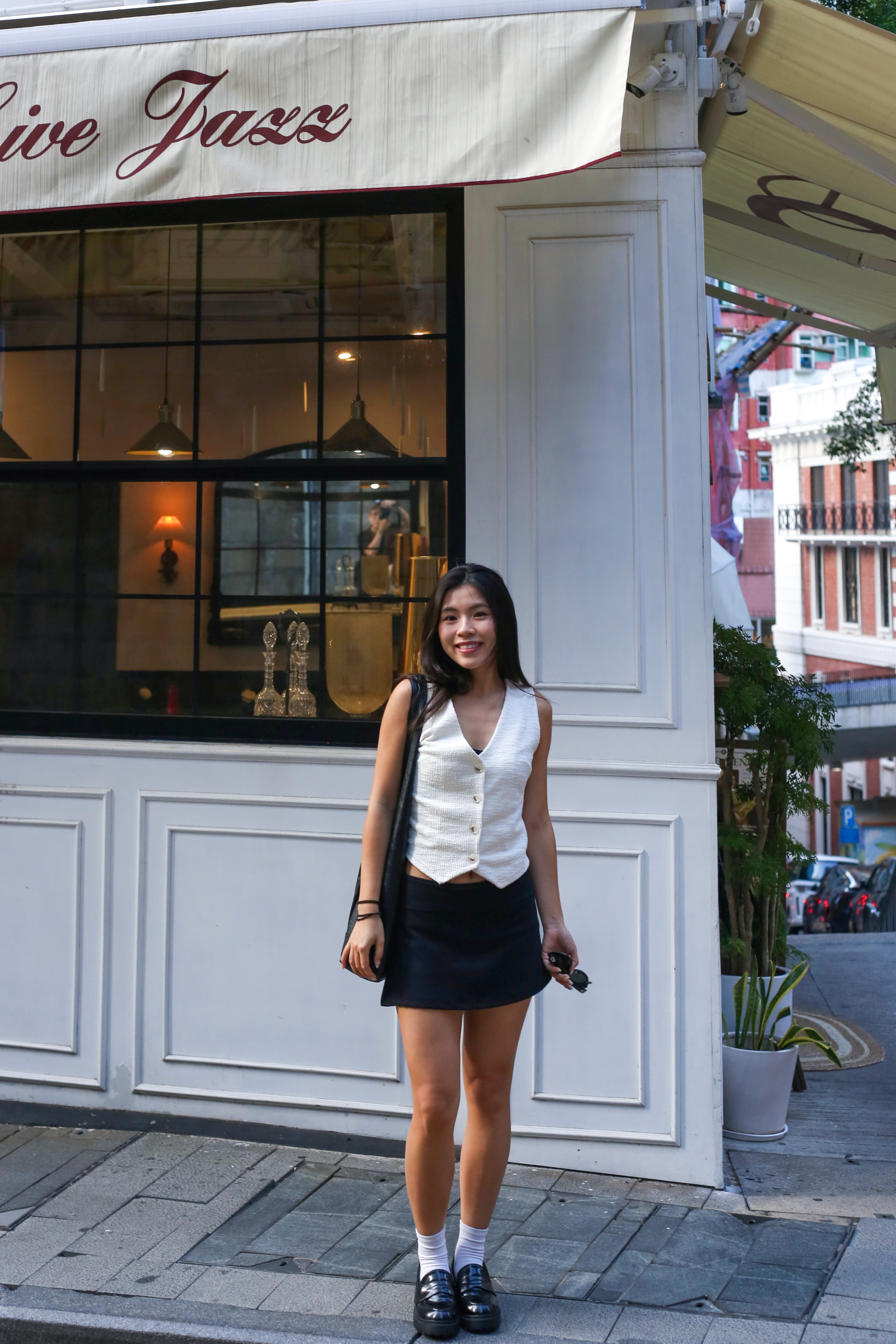 【美式復古低腰裙褲】Basic Solid Low Waist Skort