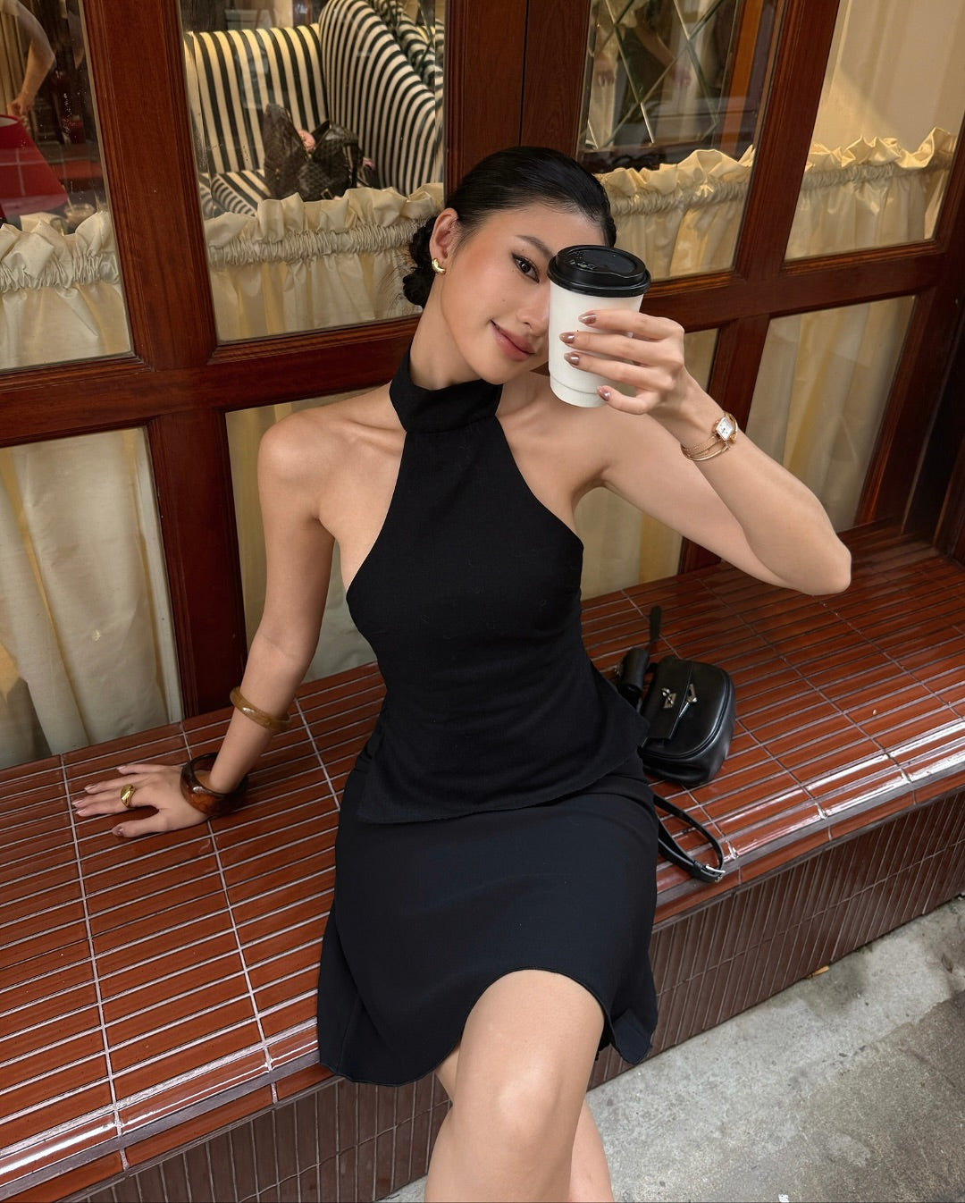 Serena Linen Backless Top