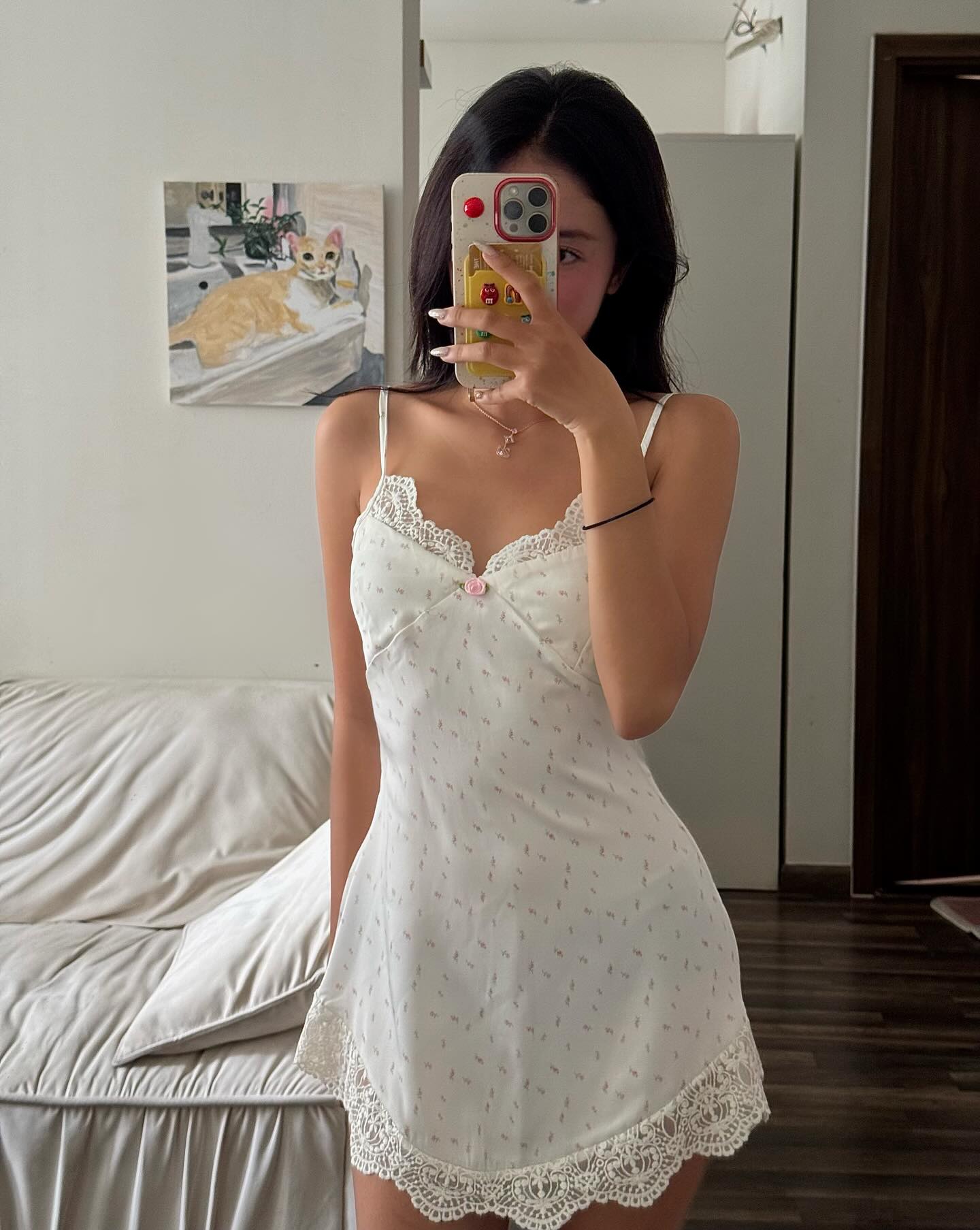 Satin Silk Lace Nightgown