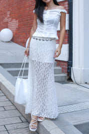 【法式復古!!氣質Lace魚尾裙】Lace Mermaid Maxi Dress