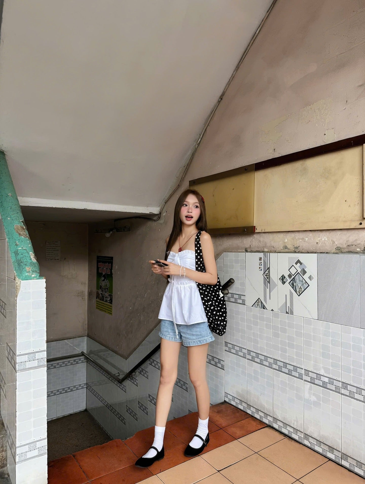 White Ribbon Bow Peplum Tube Top
