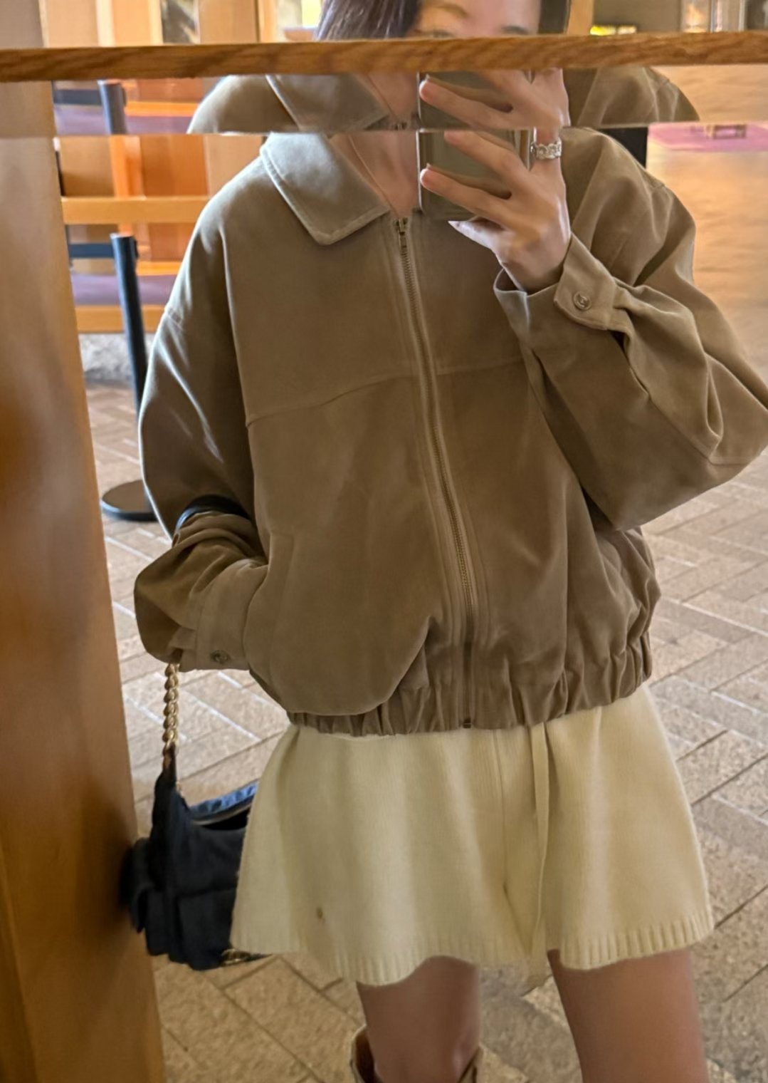 【美拉徳麂皮外套】Millard Solid Crop Jacket