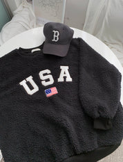 【🇰🇷韓國連線｜情侶裝ok!!】USA Fluffy Hoodies