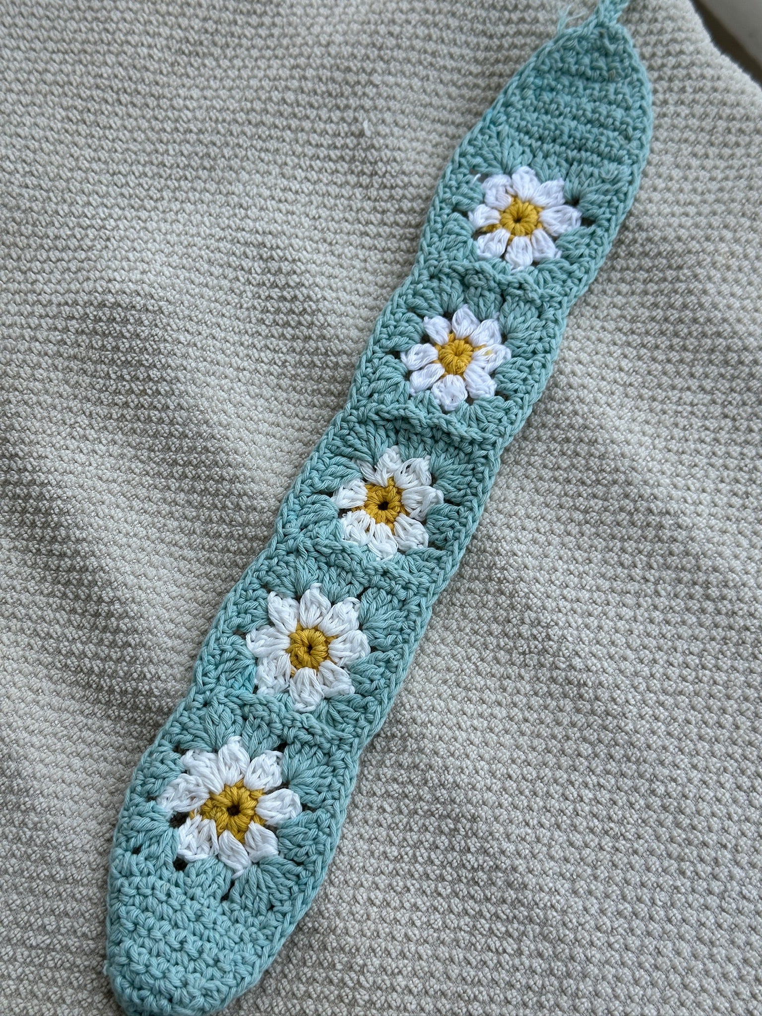 #T195 Floral Crochet Headband