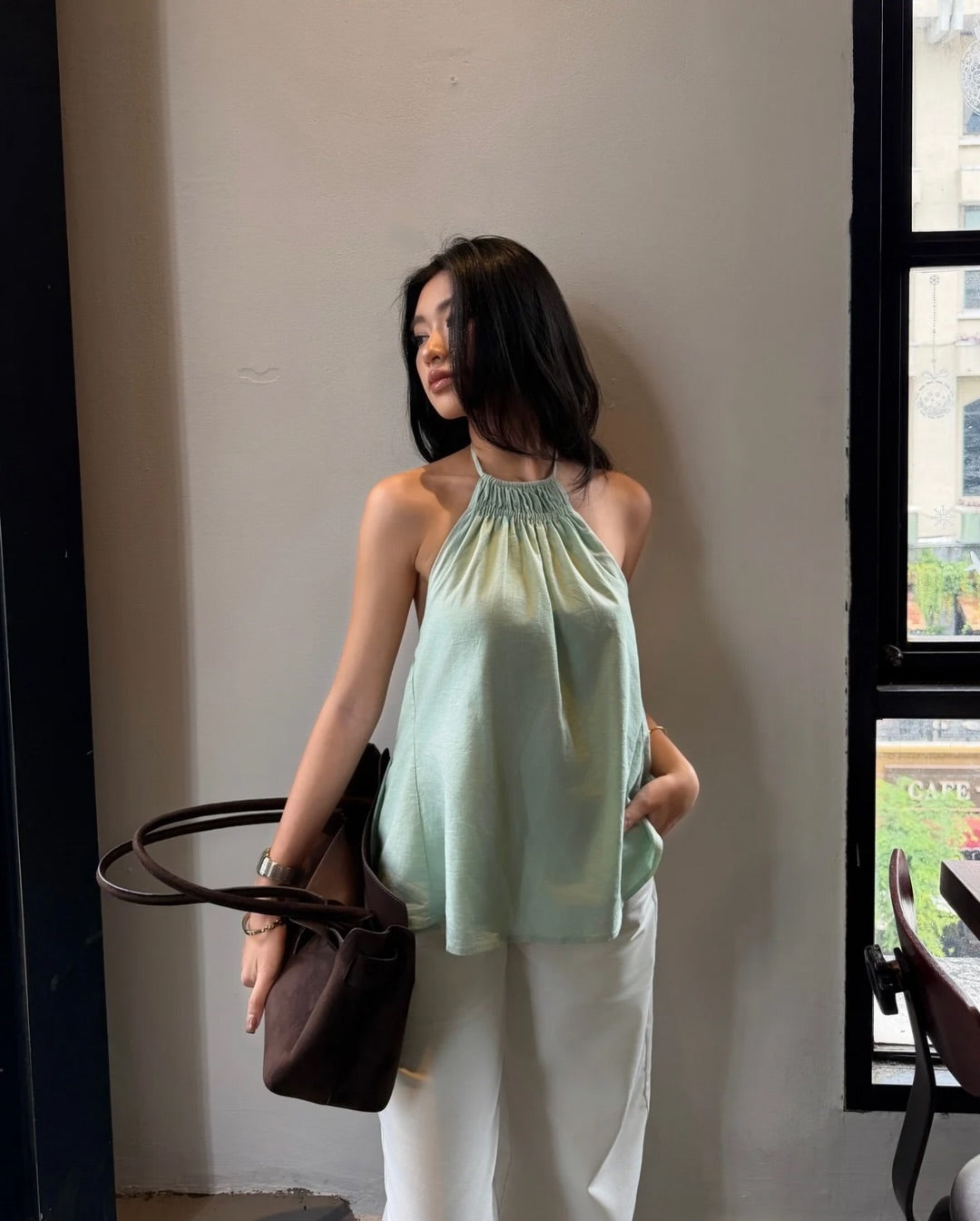 Evy Linen Halter Top