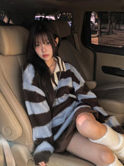 【人氣大熱產品🔥】Striped Polo Oversized Cardigan