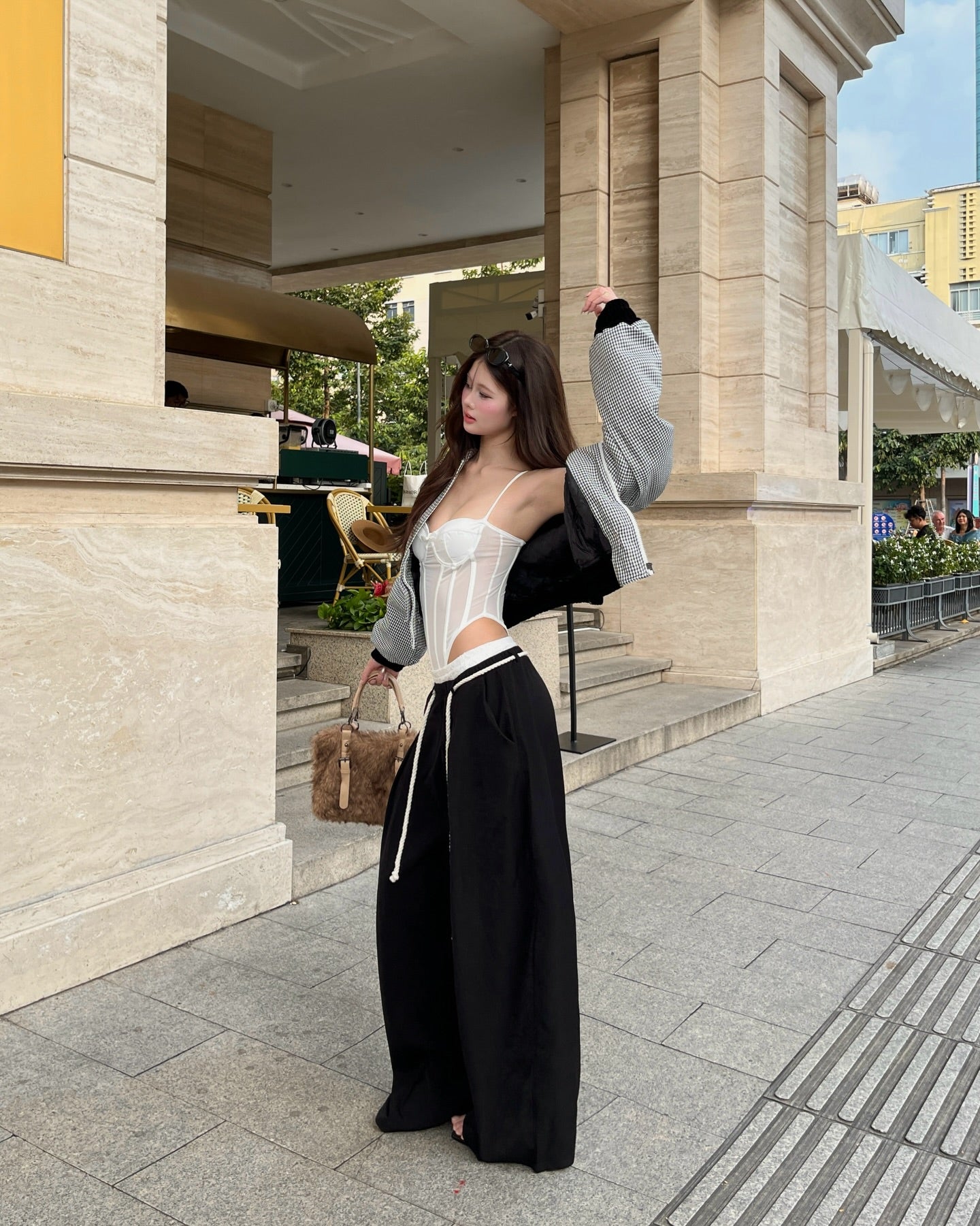 CABY lace wide leg pants