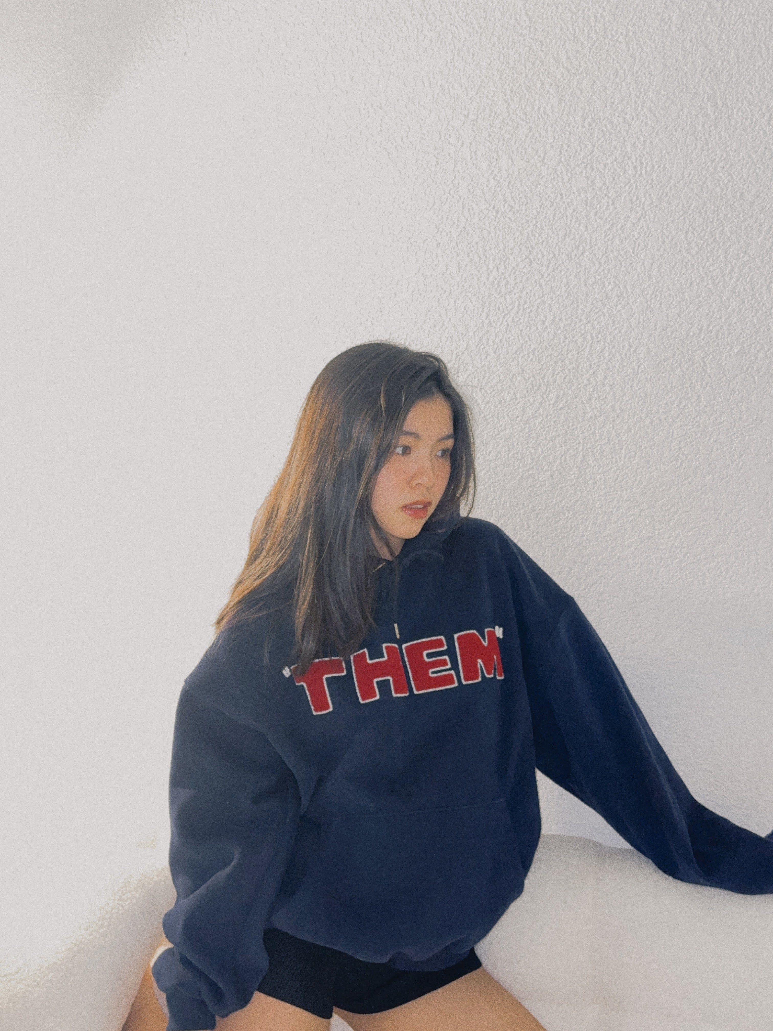 【THEM植絨印花衛衣 】THEM Solid Hoodies