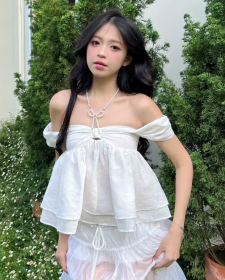 Angel Wings Off-Shoulder Top
