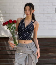 【波點Fans Assemble!!!】Dotty V Neck Crop Top