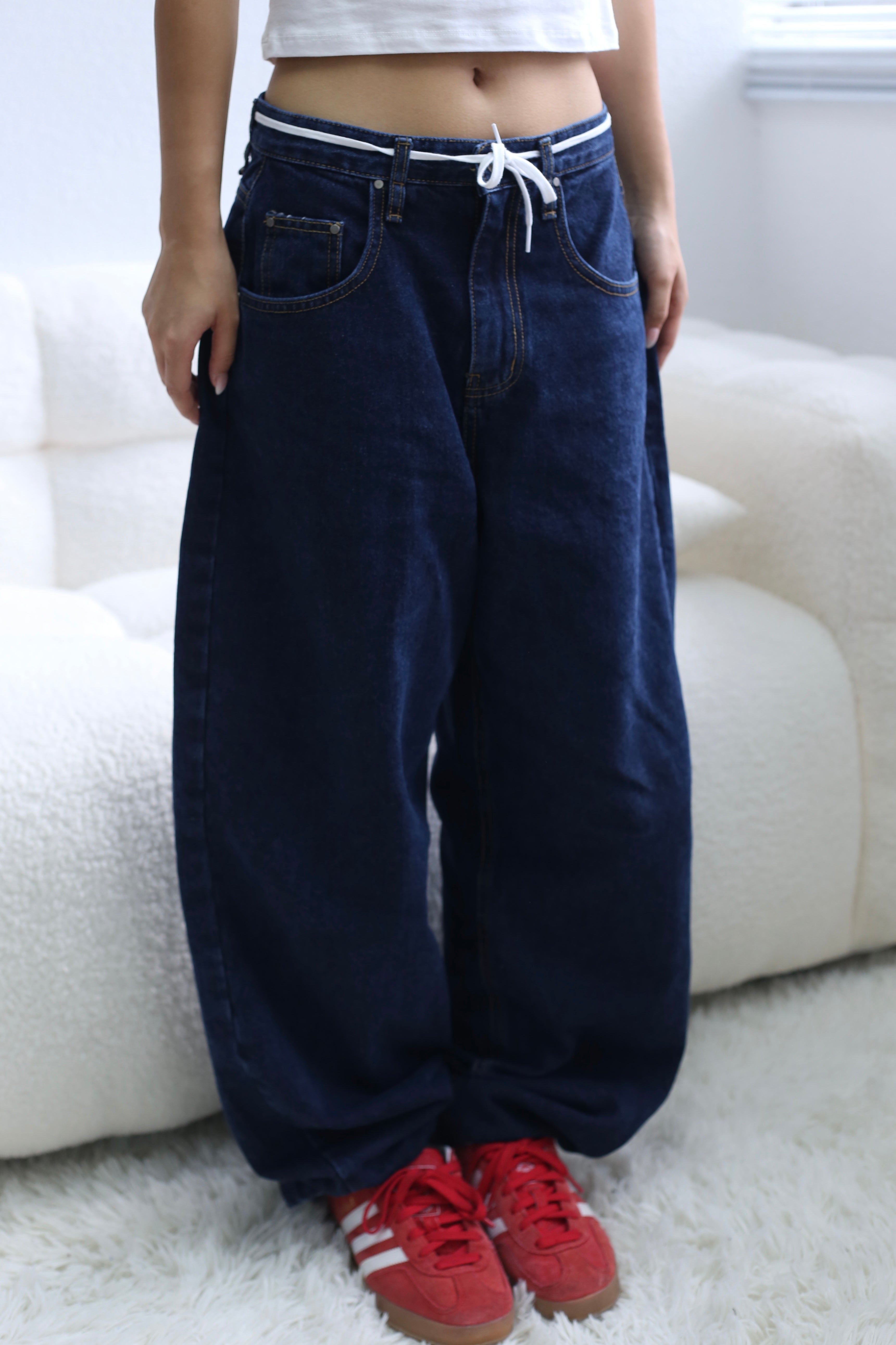 【原色彎刀牛仔褲】Classical Blue Barrel Jeans