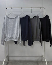 【歐美風單肩sweater】 Long Sleeve Off Shoulder Sweater