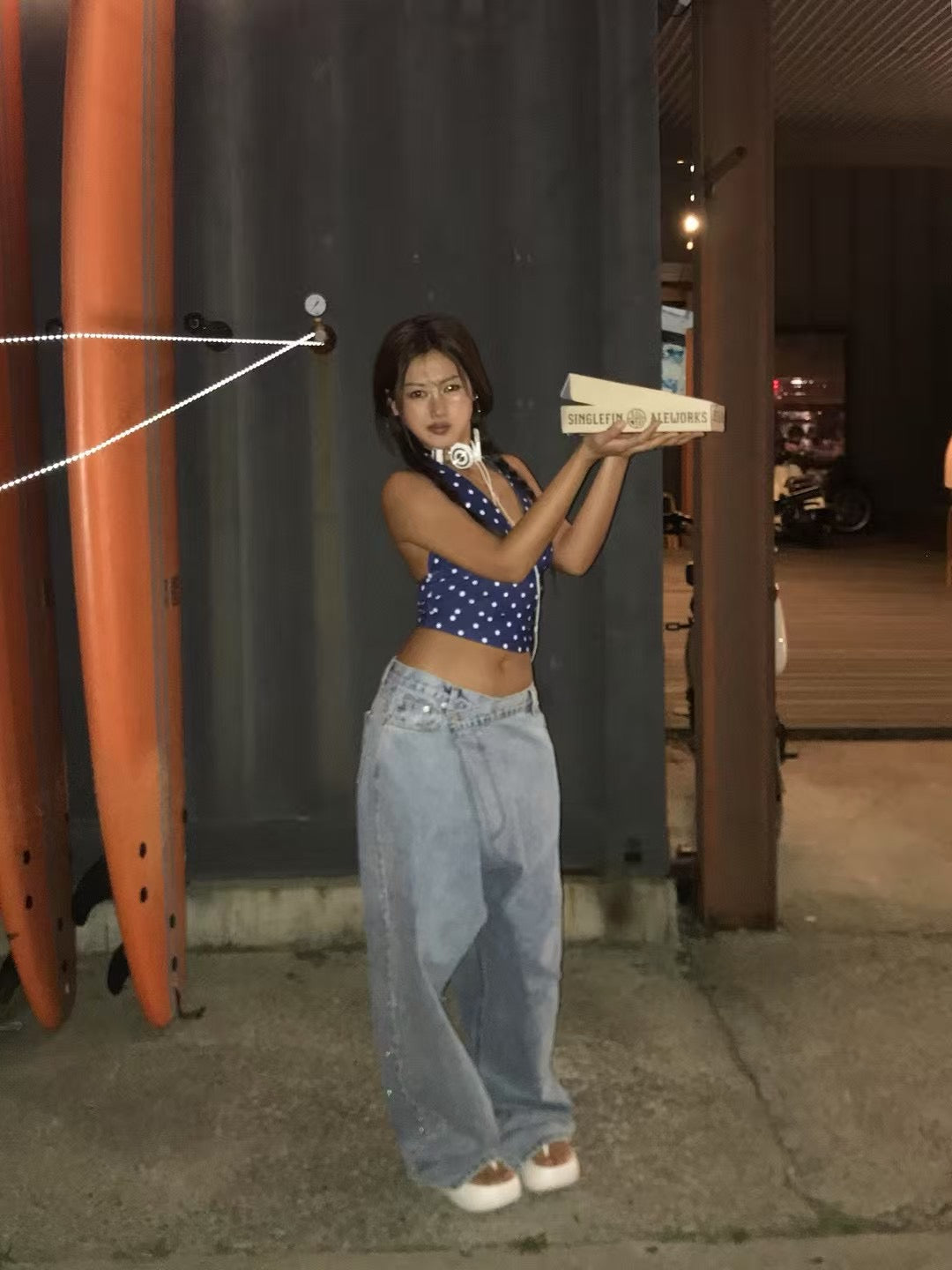 【波點Fans Assemble!!!】Dotty V Neck Crop Top