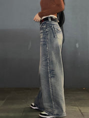 【復古洗水色闊腳牛仔褲💙】 Dannie Washed Vintage Wide Leg Jeans