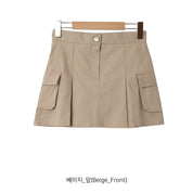 Liam High Waist Solid Pleated Skirt