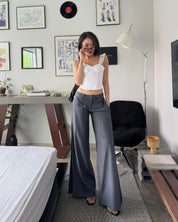 JIRA low-rise wide leg pants