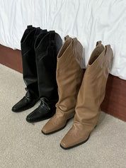 【2025大熱！】 Leather Western Boots