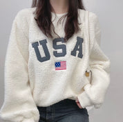 【🇰🇷韓國連線｜情侶裝ok!!】USA Fluffy Hoodies