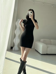 【42%羊毛｜無縫線設計】42% Wool Seamless Solid Knit Dress