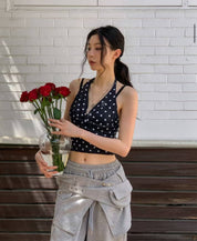 【波點Fans Assemble!!!】Dotty V Neck Crop Top